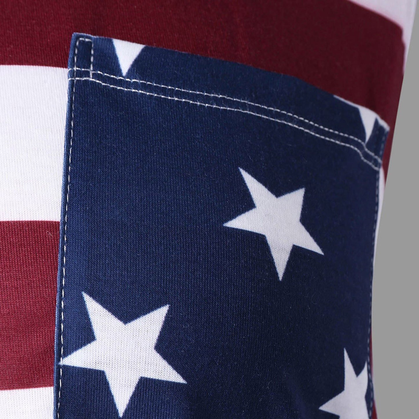 American Flag Print Shirt Sleeveless Tops