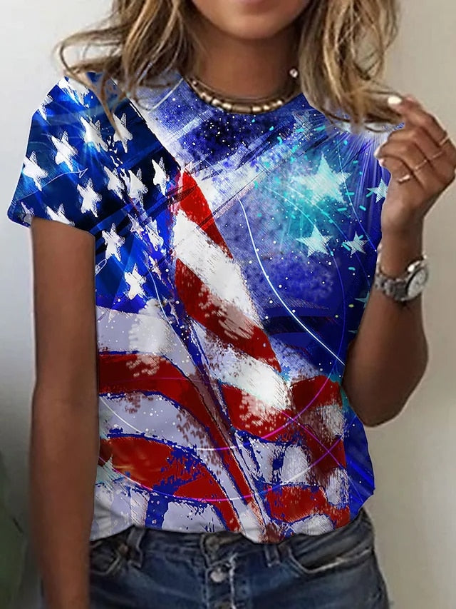 American flag striped 3D T Shirt