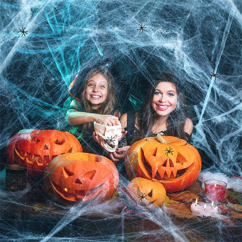 This is a Halloween Artificial Spider Web Super Stretch