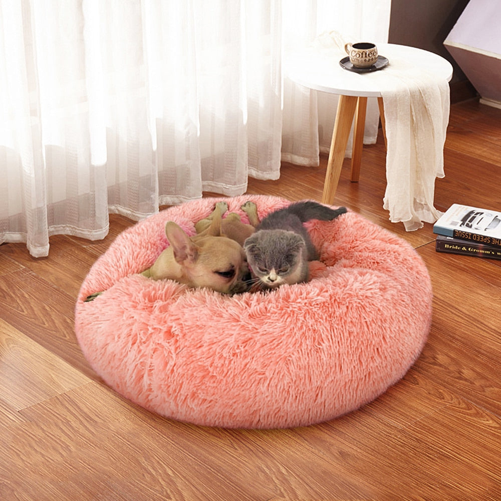 This is a Super Soft Calming Plush Dog Bed