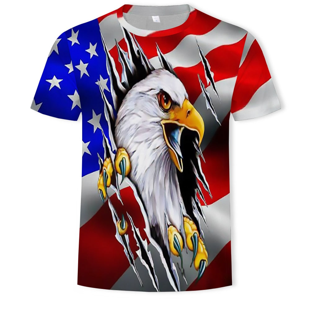 USA Flag Stripes and Stars T-shirt