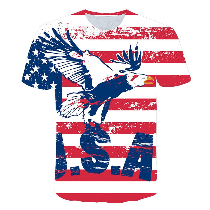 USA Flag Stripes and Stars T-shirt