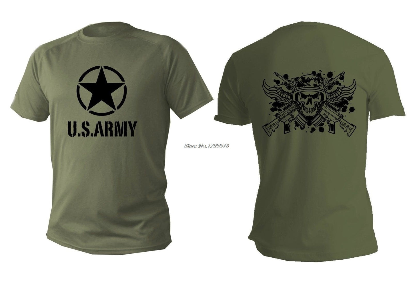 Green Olive Military  T Shirt