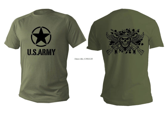 Green Olive Military Usa Army Soldier T Shirt