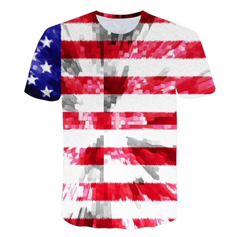 USA Flag Stripes and Stars T-shirt