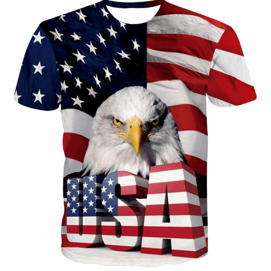 USA Flag Stripes and Stars T-shirt