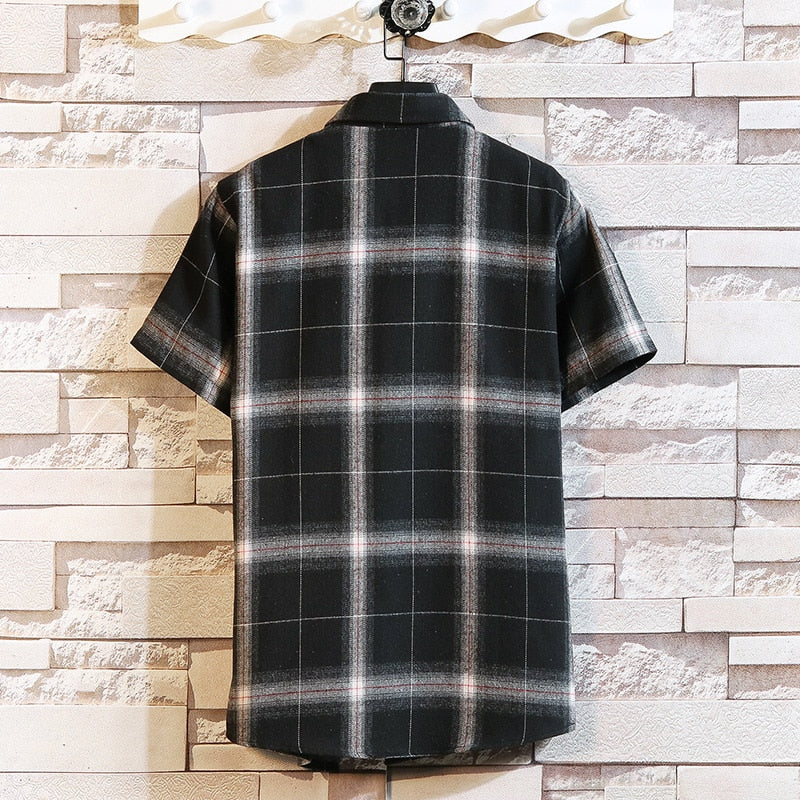 This is  a Plaid Short Sleeve Casual Shirts