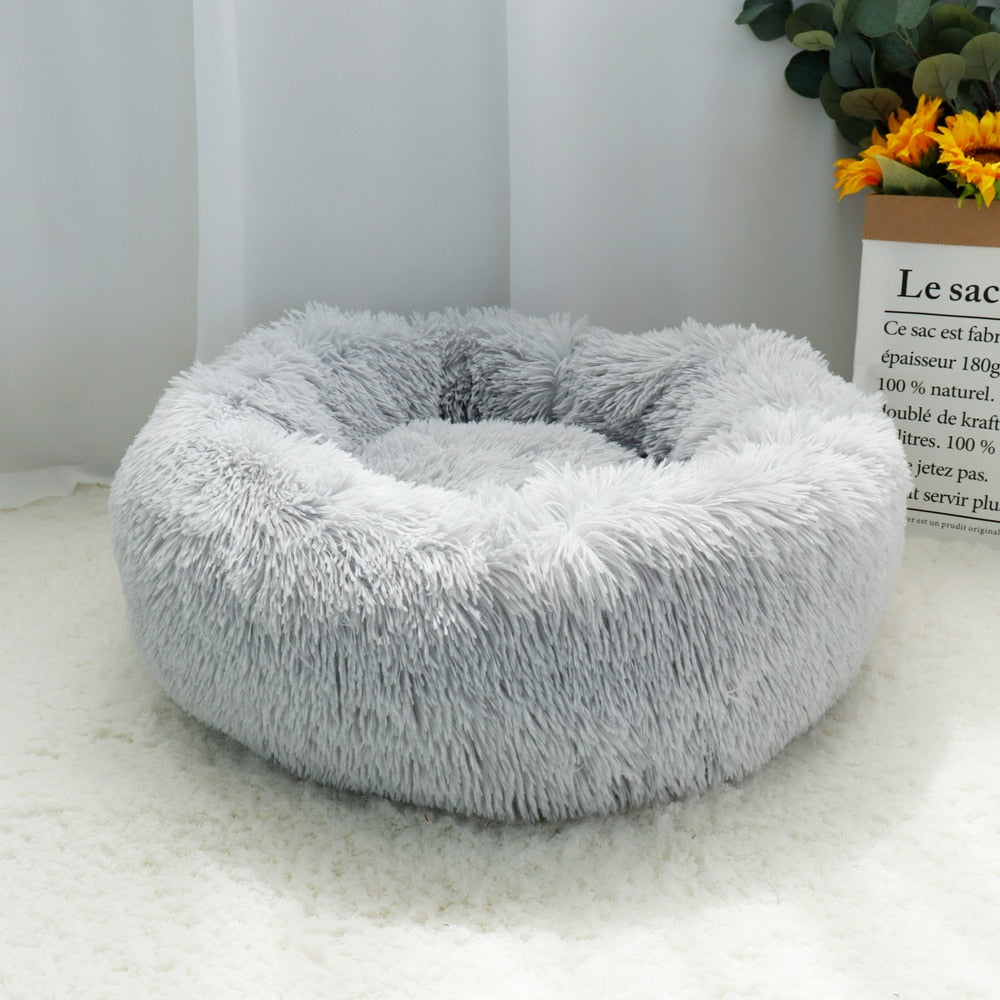 This is a Super Soft Calming Plush Dog Bed