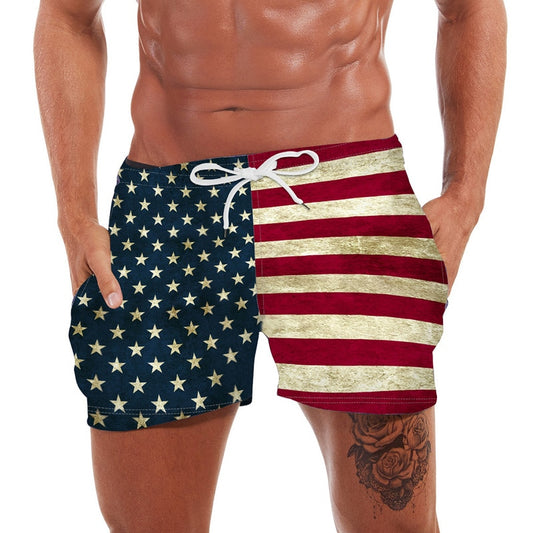 USA Flag Printed Board Shorts