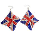 USA Flag Print  Mesh Dangle Earrings