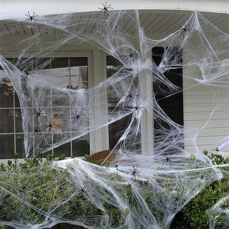 This is a Halloween Artificial Spider Web Super Stretch