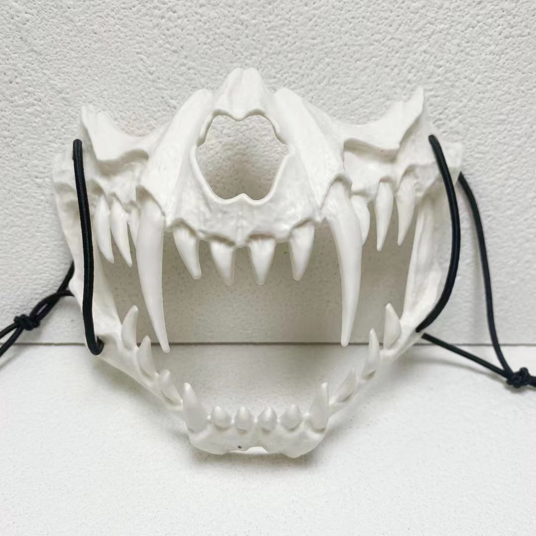 This is a Dragon God Skeleton Half Face Mask