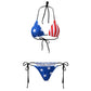 Usa Flag Halter Mini Swimsuit