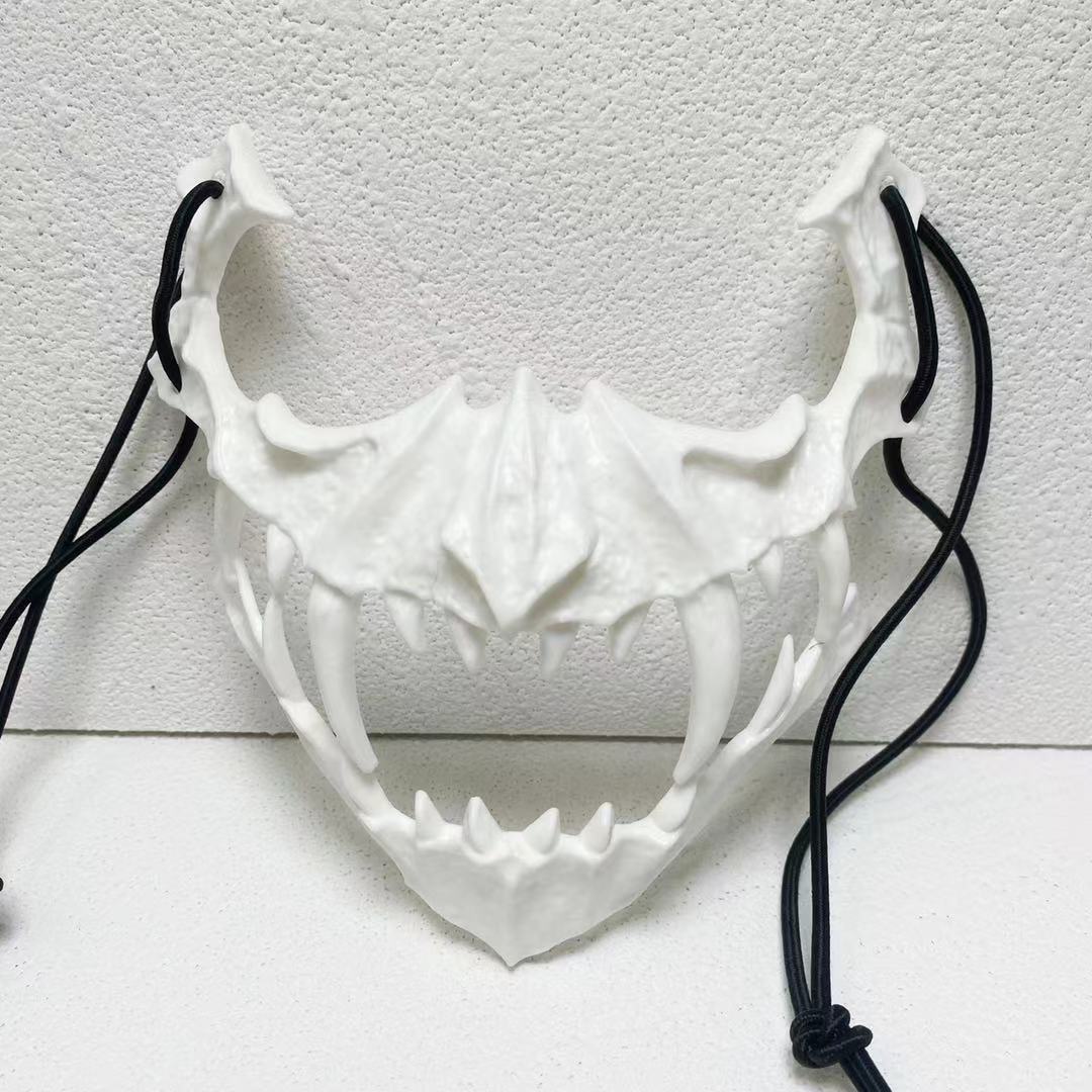 This is a Dragon God Skeleton Half Face Mask