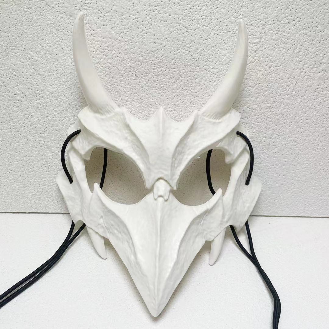 This is a Dragon God Skeleton Half Face Mask