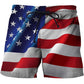 American Flag 3D Graphic Print Shorts