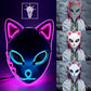This is a Halloween LED Glowing Cat Face Mask