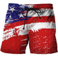 American Flag 3D Graphic Print Shorts