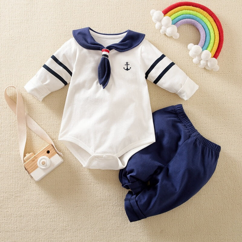 This is  a BABY WHITE SAILOR Suit.